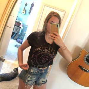 Live by the Sun, Love by the moon crop top